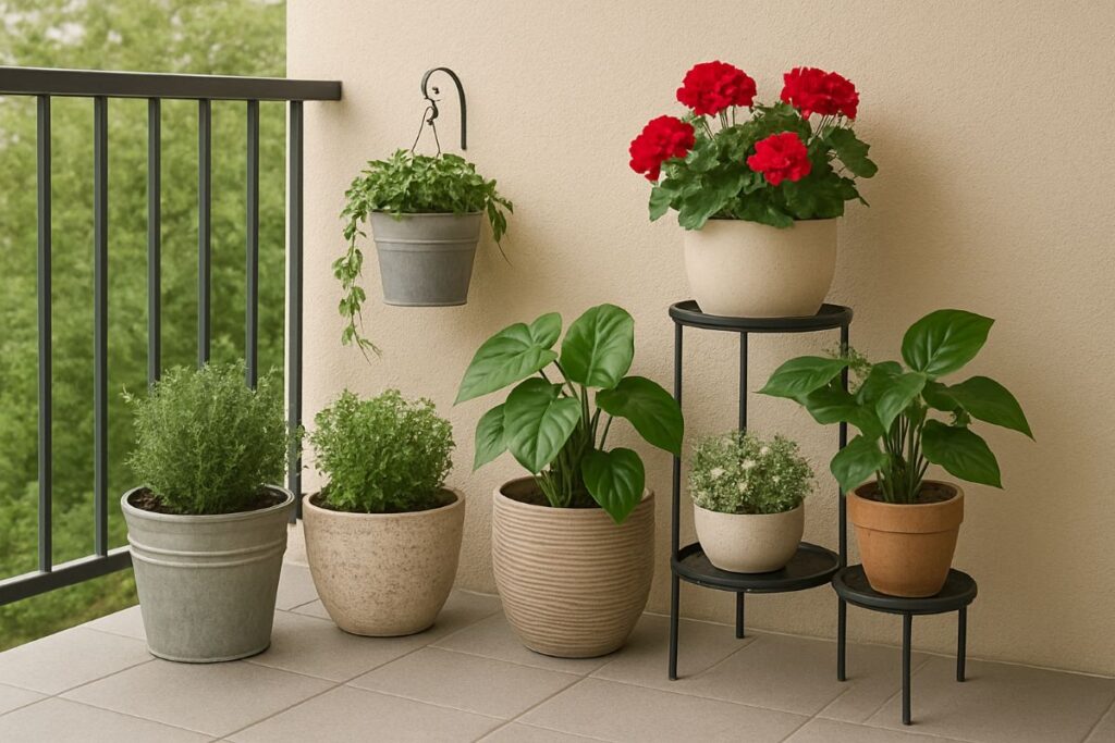 balcony garden bliss in daylight