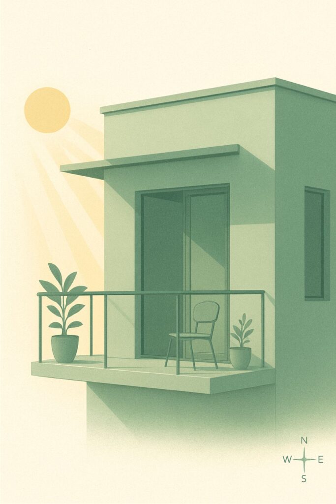 full sunlight in balcony garden